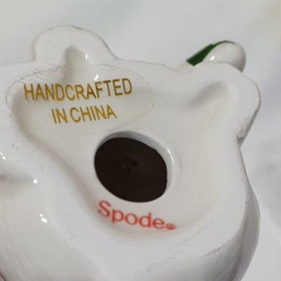 SPODE Christmas Tree Ceramic Ornament Puppy Dog With Stocking In Box - Picture 8 of 9